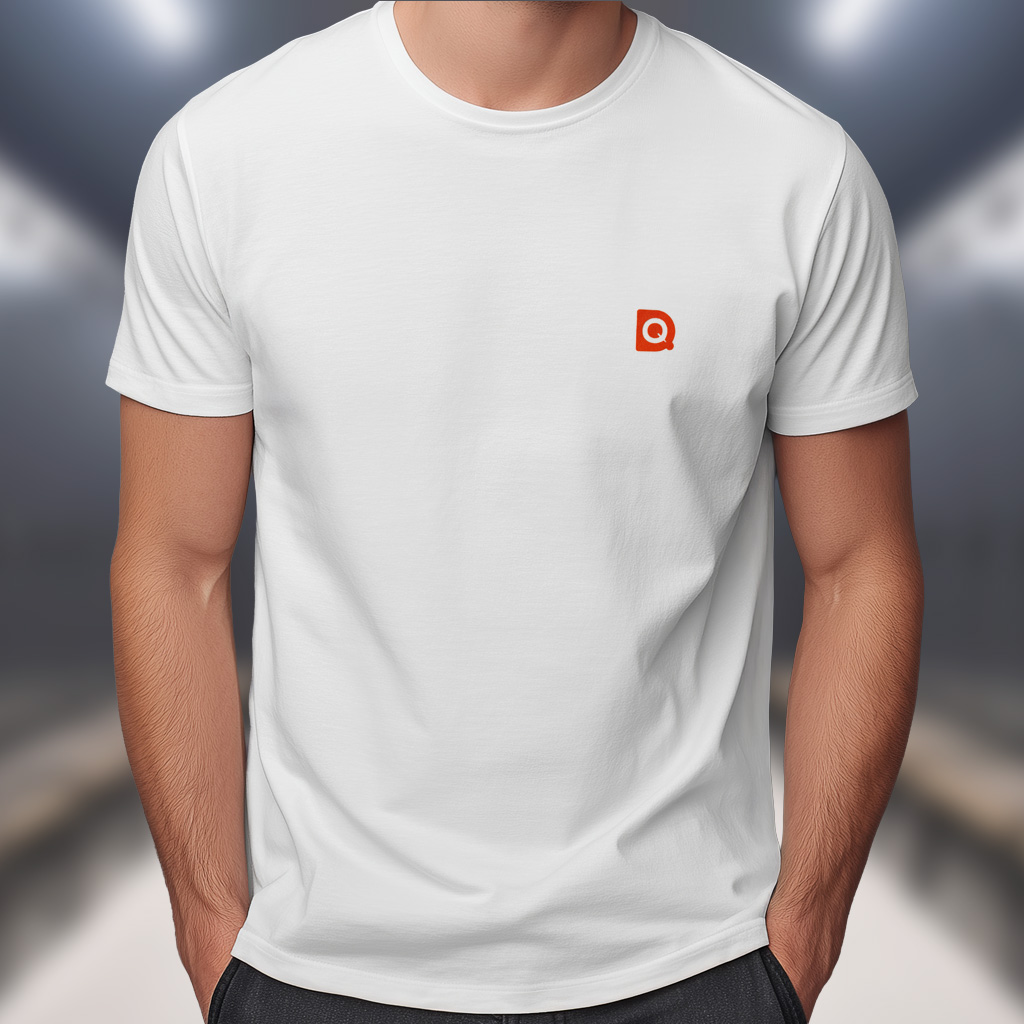 T-Shirt DQ Blanc. DQ Orange