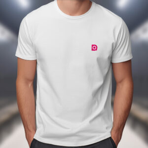 T-Shirt DQ Blanc. DQ Rose